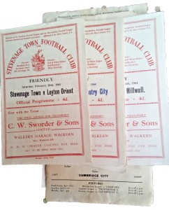 STEVENAGE TOWN PROGRAMMES  FRIENDLIES,METROPOLITAN  & EASTERN PRO LEAGUES 1964 for sale on Ebay