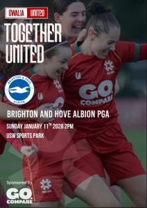 Gwalia United v Brighton & Hove Albion Academy Sunday 11th January 2026 for sale on Ebay