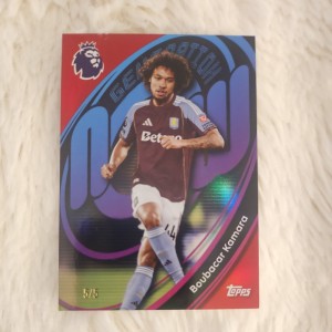 Topps Premier League 2025-26 Boubacar Kamara 5/5 Aston Villa Bookend  for sale on Ebay