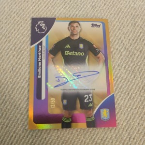 Topps Premier League 2025-26 Emiliano Martinez Auto /50 Gold Aston Villa  for sale on Ebay