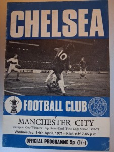 Chelsea v Manchester City 14th April 1971 ECWC for sale on Ebay