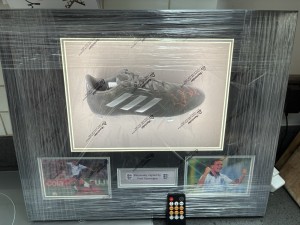 Signed Paul (Gaza) Gascoigne Football Boot In Illuminated Frame for sale on Ebay
