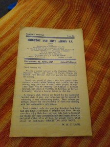Brighton And Hove Albion V Partick Thistle 4/4/1957 (37) for sale on Ebay