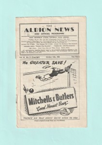 1950-1951 LEAGUE DIVISION 1 : WEST BROMWICH ALBION v LIVERPOOL 14TH OCTOBER 1950 for sale on Ebay