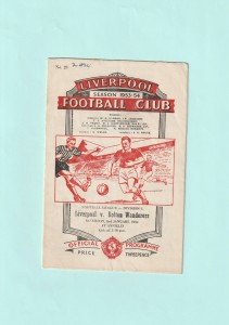 1953-1954 LEAGUE DIVISION 1 : LIVERPOOL v BOLTON WANDERERS 2ND JANUARY 1954 for sale on Ebay