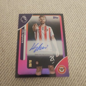 Topps Premier League 2025/2026 Kristoffer Ajer Auto 8/10 Brentford  for sale on Ebay