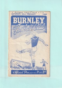 1951-1952 FA CUP 5TH ROUND : BURNLEY v LIVERPOOL ON 23RD FEBRUARY 1952 for sale on Ebay