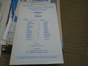 BRIGHTON & HOVE ALBION V WALSALL 1969-70 FA CUP 3RD REPLAY @ COVENTRY CITY FC for sale on Ebay