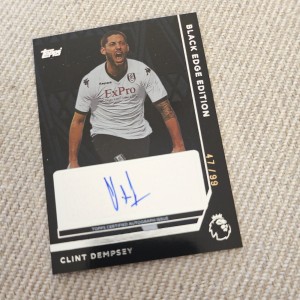 Topps Premier League 2025-26 Clint Dempsey Auto /99 Black Edge Edition Fulham FC for sale on Ebay