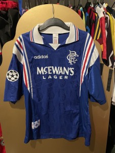 Rangers 1996 1997 Home Champions League Match Worn Issued Football Shirt for sale on Ebay