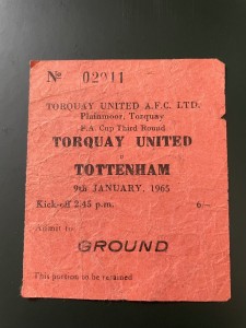1965 FA Cup Third Round Match Ticket: Torquay United v Spurs for sale on Ebay