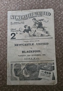 Newcastle United V Blackpool Central League 1945 for sale on Ebay
