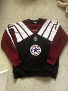 Newcastle United Adidas 95/97 Sweatshirt Remake Size Large for sale on Ebay