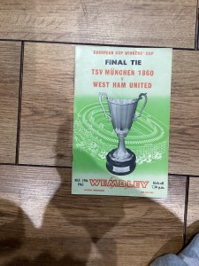 1965 ECWC Final West Ham United v TSV Munich 1860 19/5/1965  EXC COND for sale on Ebay