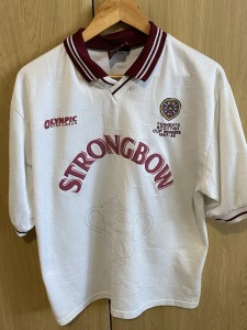 vintage hearts football Shirt Large 1997-98 Tennants Scottish Cup for sale on Ebay