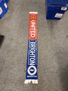 Man Utd MUFC V Brighton BHAFC FA CUP 3rd Round Match Scarf 11/1/26 Old Trafford for sale on Ebay