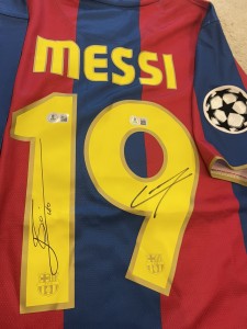 LIONEL MESSI AND LAMINE YAMAL DUAL SIGNED BECKETT WITNESSED BARCELONA SHIRT for sale on Ebay