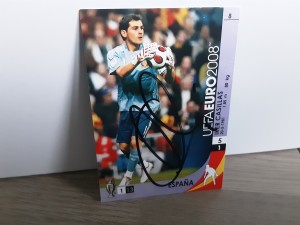 IKER CASILLAS - SPAIN Signed Panini Euro 2008 Football trading card for sale on Ebay