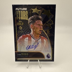 Chris Rigg Auto /10 - Topps Gold Premier League 2025/26 Rookie Card Sunderland for sale on Ebay