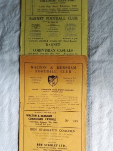 1960/1 Barnet/Walton & Hersham v Cor Casuals  London Senior/Surrey Senior Cups . for sale on Ebay