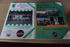 Blyth Spartans x2 Programmes V Bishop Auckland 97/98 & Bamber Bridge 95/96 for sale on Ebay