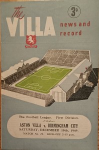 ASTON VILLA V BIRMINGHAM CITY. 10.12.1949. for sale on Ebay