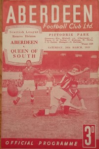 ABERDEEN RES V QUEEN OF SOUTH RES. 26.3.1949. for sale on Ebay
