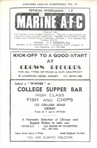 MARINE   v.   BANGOR CITY.   F.A.Cup.   1975/76 for sale on Ebay