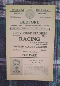 1954/55 Southern League - HASTINGS UNITED v. BEDFORD TOWN for sale on Ebay