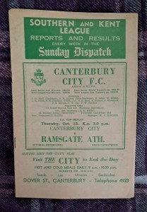 1955/56 FA Cup 2nd Qualifying Round Replay - CANTERBURY CITY v RAMSGATE ATHLETIC for sale on Ebay