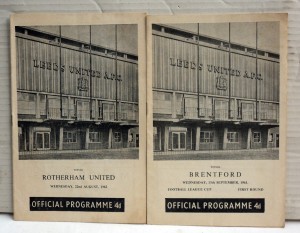 Leeds United v Brentford 1961 / Rotherham 1962 football programmes for sale on Ebay