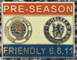 CHELSEA FC BADGE - GLASGOW RANGERS v CHELSEA - PRE SEASON FRIENDLY 2011 BADGE for sale on Ebay
