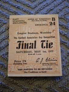 1937 FA Cup Final TICKET.  Sunderland v Preston North End  for sale on Ebay