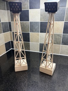 Subbuteo Set C101  2 Floodlight Pylons NO box for sale on Ebay