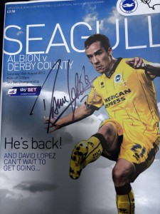 Brighton Vs Derby County 2013 Signed David Lopez and 17 Derby Players Programme for sale on Ebay