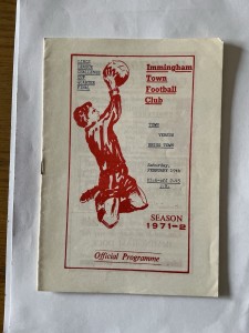 IMMINGHAM TOWN v BRIGG TOWN LLCC Q/F 1971/2. for sale on Ebay