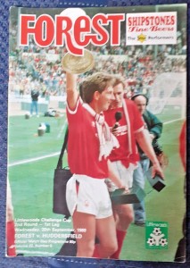 NOTTINGHAM FOREST v HUDDERSFIELD  LITTLEWOODS CUP  2nd Rnd 20th SEPTEMBER 1989 for sale on Ebay