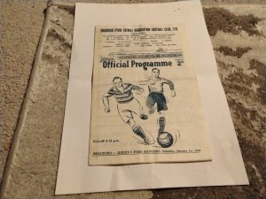 Bradford Park Avenue  v Queens Park Rangers Football Programme 1/1/1949 for sale on Ebay