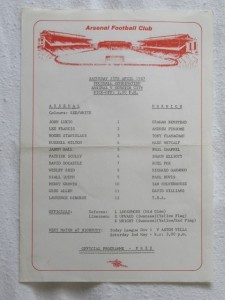 Football Programme Arsenal Res v Norwich Res  1986/87 for sale on Ebay