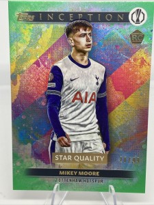 Topps Inception UCC Mikey Moore Tottenham Rookie Card Numbered 28/99 for sale on Ebay
