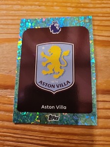 Topps 2026 Premier League Aston Villa Badge Numbered Parallel 298/499 for sale on Ebay