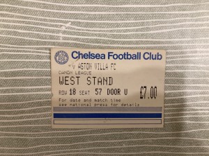 Chelsea v Aston Villa - Div 1 - TICKET - 1985/86 for sale on Ebay