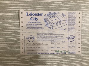 Leicester City v Aston Villa - Div 1 - TICKET - 1985/86 for sale on Ebay
