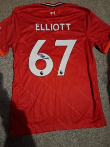 Harvey Elliott Signed Liverpool Shirt. for sale on Ebay