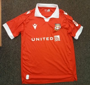 RETRO Macron Wrexham AFC WALES 2024 Home Shirt, Adult Men’s Size L, for sale on Ebay