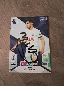 MANOR SOLOMON HAND SIGNED TOTTENHAM ADRENALYN 2024 PLUS  CARD for sale on Ebay