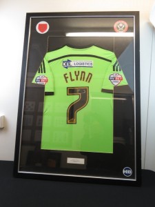 Sheffield United certified Ryan Flynn framed shirt 2015-16 season  for sale on Ebay