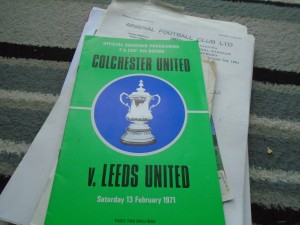 COLCHESTER UNITED V LEEDS UNITED 1970-1 FA CUP 5TH ROUND for sale on Ebay