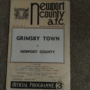 Grimsby Town Vs Newport County 1960/61 for sale on Ebay