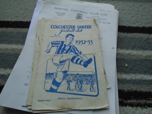 COLCHESTER UNITED V BOURNEMOUTH & BOSCOMBE 1952-3 for sale on Ebay